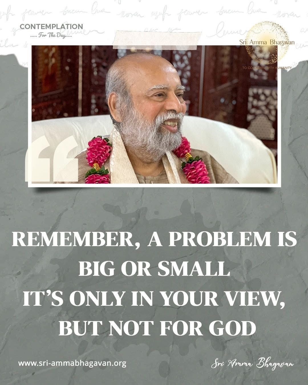 Sri Amma Bhagavan_CONTEMPLATION for the Day